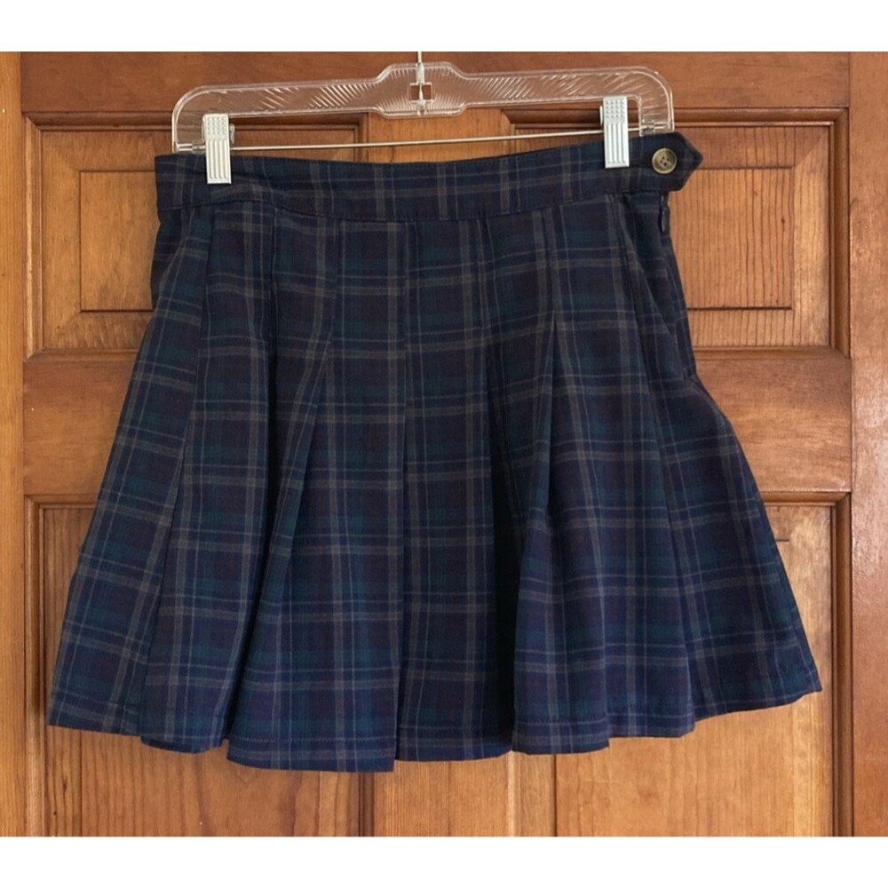 American Eagle Womens 4 Reg Plaid Pleated School Girl Mini‎ Skirt Preppy Uniform